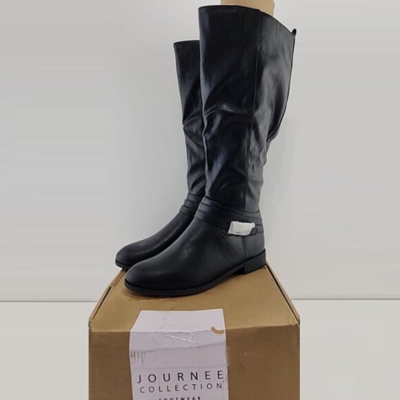 JOURNEE COLLECTION BLACK COMFORT IVIE BOOT SIZE 10m NWT - Picture 3 of 5